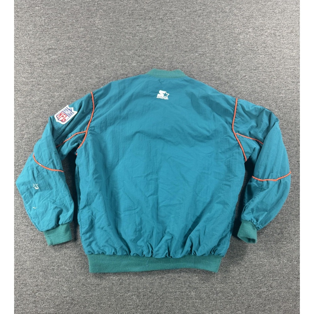 Vintage Miami Dolphins Jacket Mens XL Teal NFL Football Starter Pro Line 90s - Picture 8 of 12